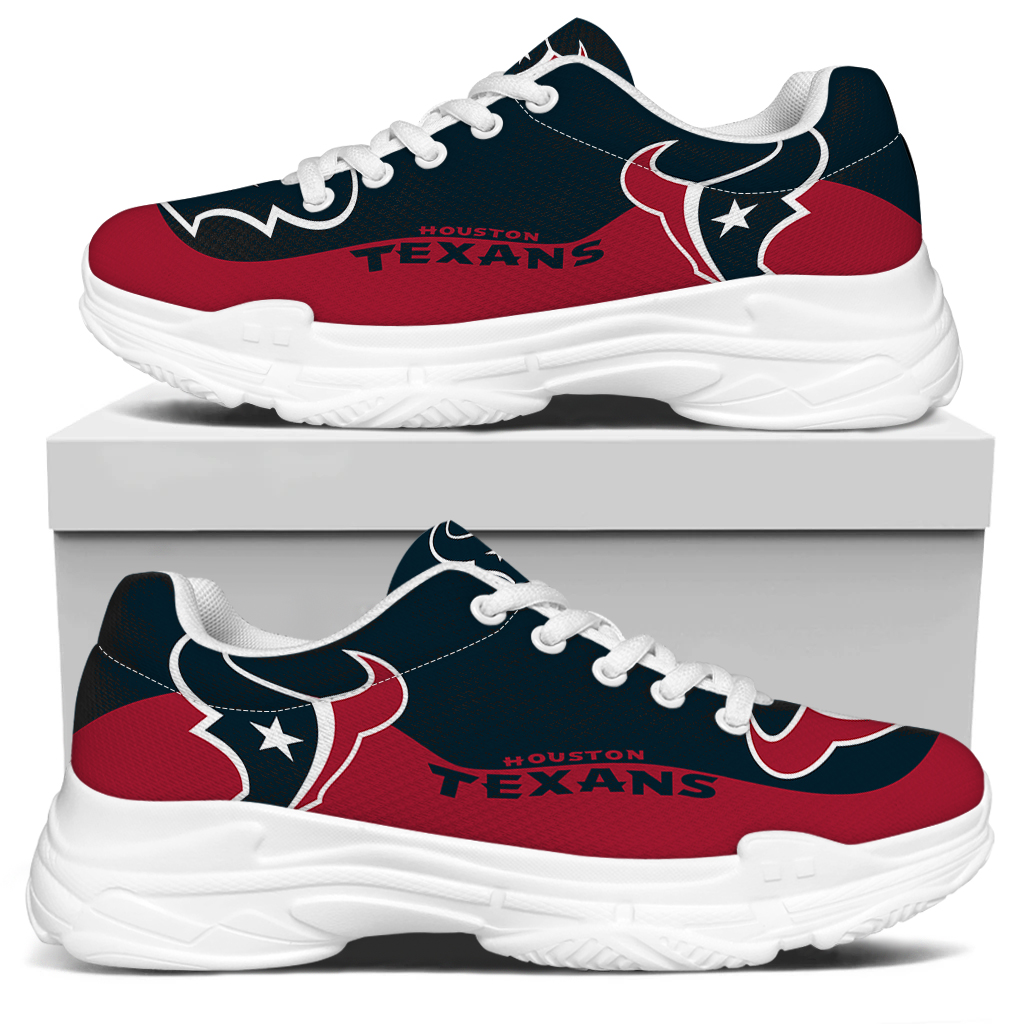 Women's Houston Texans Edition Chunky Sneakers With Line 002 Women's Houston Texans Edition Chunky Sneakers With Line 002